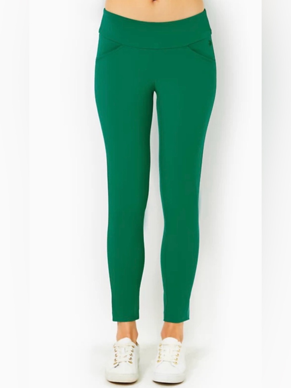 Lilly Pulitzer UPF 50+ Luxletic 28" Corso Pant in Fiddle Leaf Green Size 10 - Picture 3 of 8